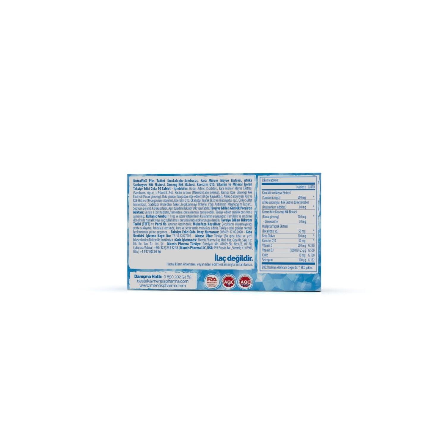 NutraVieX Plus Tablet Umckaloabo-Sambucus 10 Tablet - 2